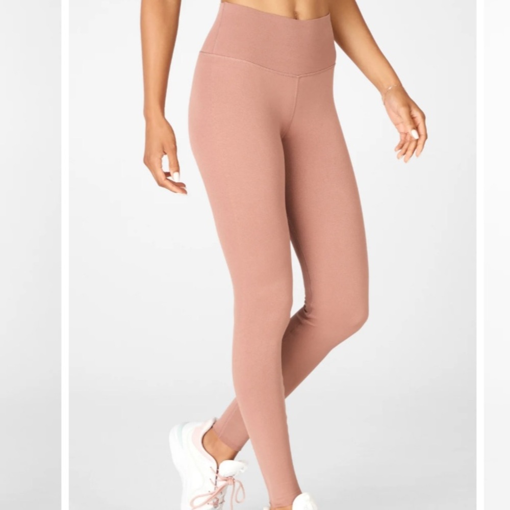 Fabletics Rose Brown SculptKnit HIgh-Waisted Leggings Size L
